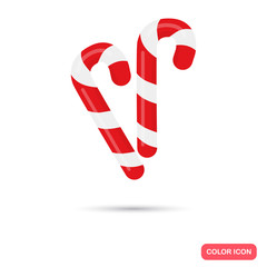 Christmas candies color icon. Flat design for web and mobile