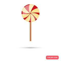 Christmas candy color icon. Flat design for web and mobile