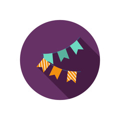 Festive garland color icon. Flat design for web and mobile