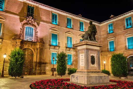 Monument to Cardinal Belluga in Murcia, Spain