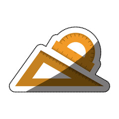 Obraz premium Ruler icon. Instrument tool work and measurement theme. Isolated design. Vector illustration