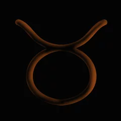 Photo sur Plexiglas Abstraction classique signes du zodiaque simples - Taureau