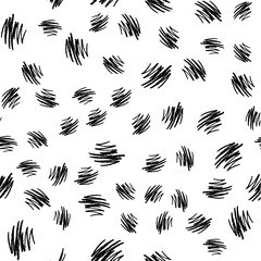 Vector monochrome abstract trace blocks seamless pattern isolated on white background.