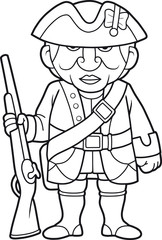 British soldier with a rifle standing on a post