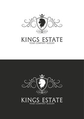 Kings Estate. Lion logotype 