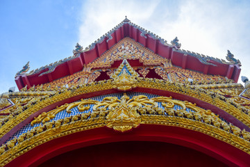 lai thai ,lai kranok  in thai temple