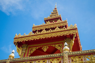 lai thai ,lai kranok  in thai temple