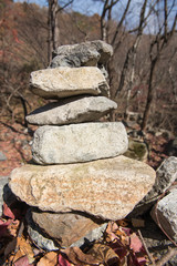  A stone tower in mountains 