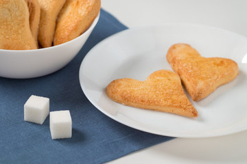Cookies in the shape of a heart