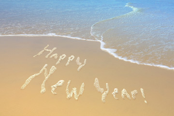 New Year beach background