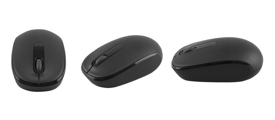 Wireless computer mouse isolated on white background
