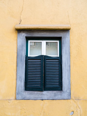 Old window in Bairro Alto, Lisbon, Portugal