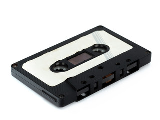 vintage cassette tape isolated white background