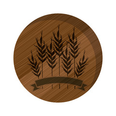 Wheat ear icon. Food grain agriculture and natural theme. Isolated design. Vector illustration