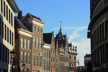 Obraz premium Rue de la ville de Haarlem, Pays-Bas