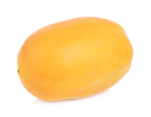 ripe papaya isolated on a white background