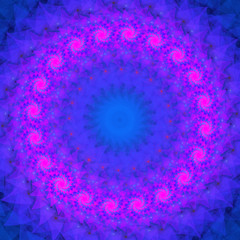 Colored abstract fractal pattern. Computer generated graphics.