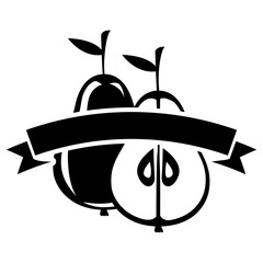 Pear icon. Organic healthy and fresh food theme. Isolated design. Vector illustration