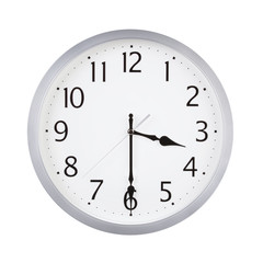 Half of the fourth on a watch dial