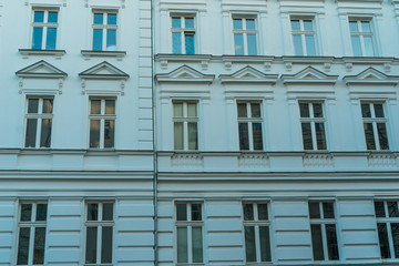 Obraz premium white facade of apartment building