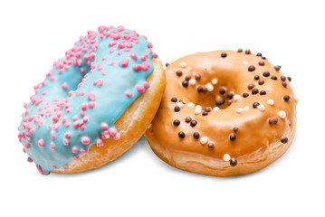 Donut on white background