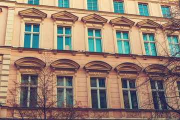 historical facade in vintage style at berlin