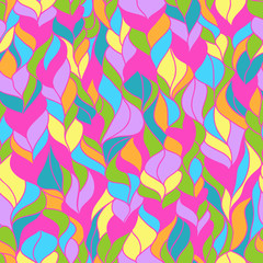 seamless abstract colorful pattern of braids
