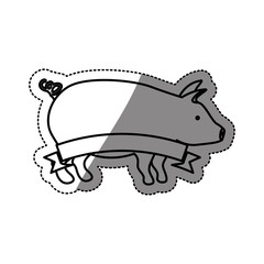 Pork icon. Animal farm life nature and fauna theme. Isolated design. Vector illustration
