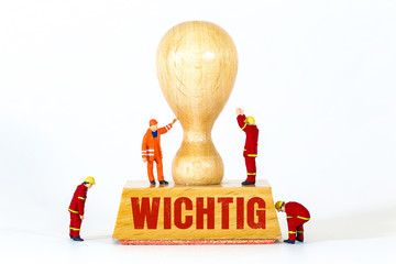 Wichtig, Stempel