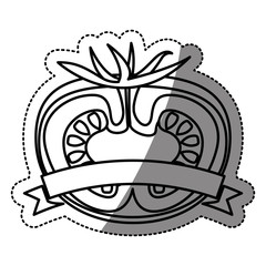 Tomato icon. Organic healthy and fresh food theme. Isolated design. Vector illustration