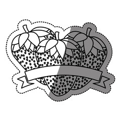 Strawberry icon. Organic healthy and fresh food theme. Isolated design. Vector illustration