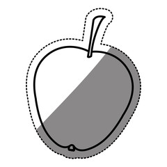 Apple icon. Organic healthy and fresh food theme. Isolated design. Vector illustration