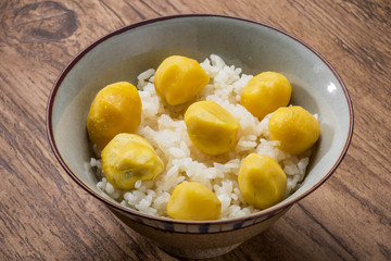 栗ご飯弁当　Chestnut rice lunch box