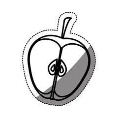 Apple icon. Organic healthy and fresh food theme. Isolated design. Vector illustration