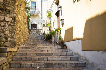 An alley in Taormina, Sicily.