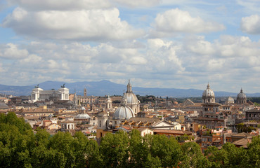 Fototapeta na wymiar Rome beautiful skyline