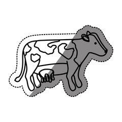 Cow icon. Animal farm life nature and fauna theme. Isolated design. Vector illustration