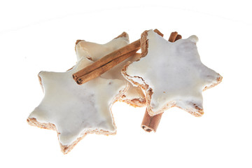 Cinnamon stars christmas isolated