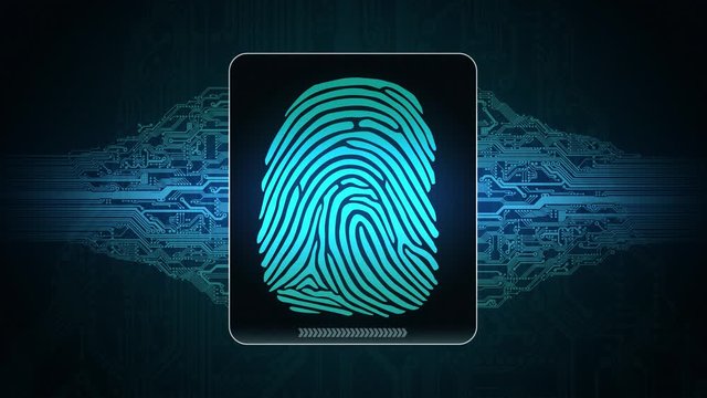 the system of fingerprint scanning - biometric security devices, result of the fingerprint scan access is granted