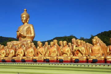 Big Buddha in Buddhism Memorial Park Public Templel  Prachinburi Thailand

