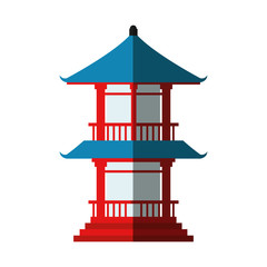 Tower icon. China cultura asia chinese theme. Isolated design. Vector illustration