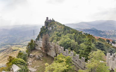 Fototapeta na wymiar Cesta tower, one of three fortress in San Marino.