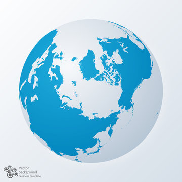 Global Image, Northern Hemisphere, World Map, Earth #Vector Graphic