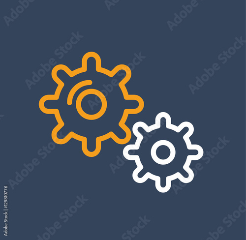 "gears cogs business element design logo icon vector stock" Stock image