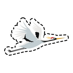 Bird icon. China cultura asia chinese theme. Isolated design. Vector illustration