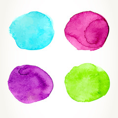 Colorful watercolor circles