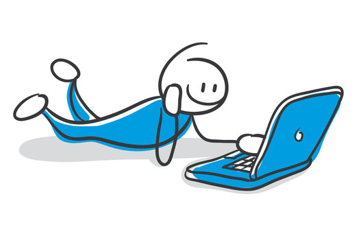 Stick Figure Series Blue / Internet, surfen