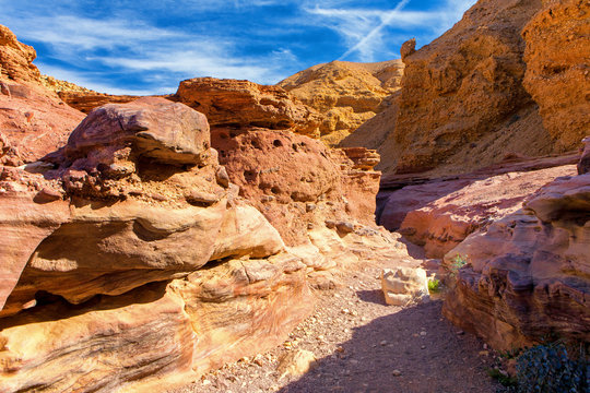 Bizarre rock formations from Red Canyon, Israel