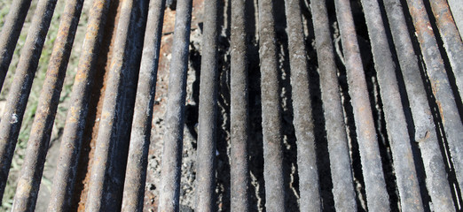 Worn And Rusted Barbeque Grill