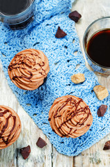 chocolate cupcakes with chocolate cream cheese frosting